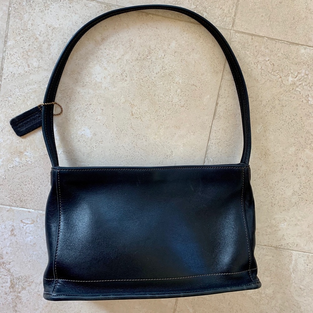 Coach Bleeker black leather bag